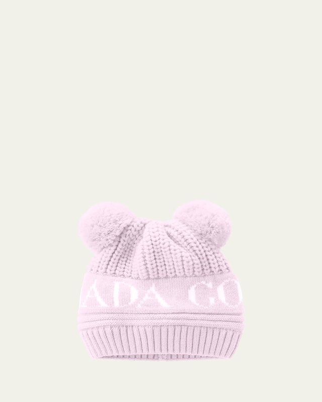 Kid's Double Pompom Beanie Hat, Baby